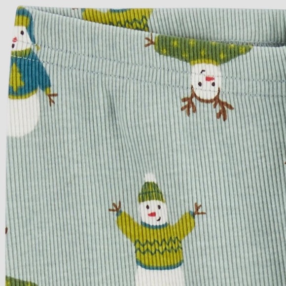 Carter's Just One You Toddler Holiday green snowman Pajama Set - Picture 2 of 3